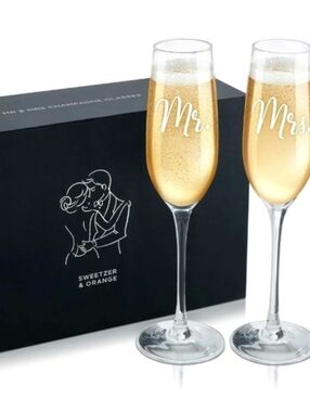 Mr. and Mrs. Champagne Flute